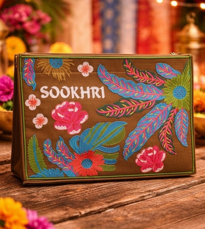 Traditional Handcrafted Handbag - Authentic Pakistani Embroidered Clutch