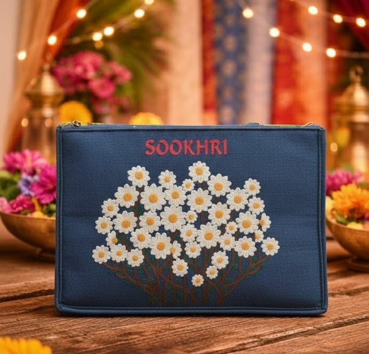 Traditional Handcrafted Handbag - Authentic Pakistani Embroidered Clutch