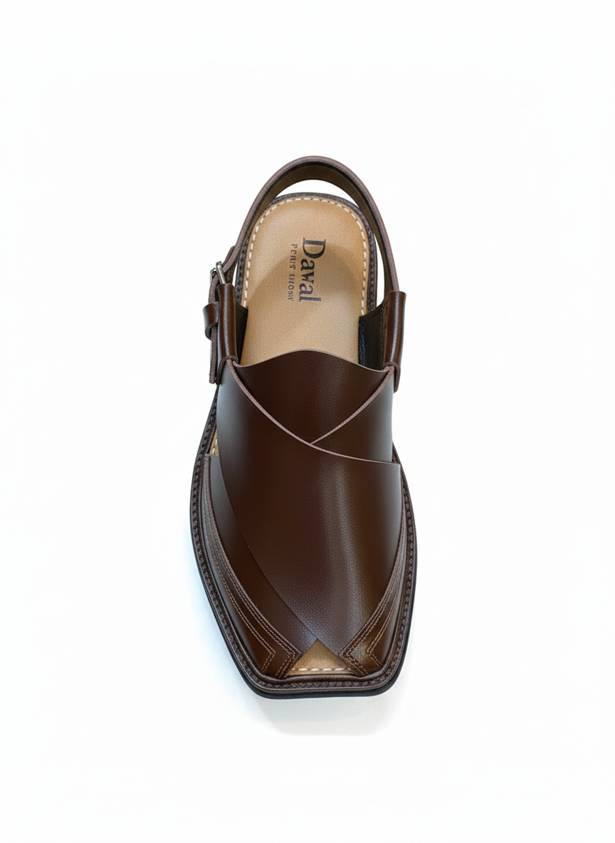 Dawal Peshawari Chappal - Chocolate Brown