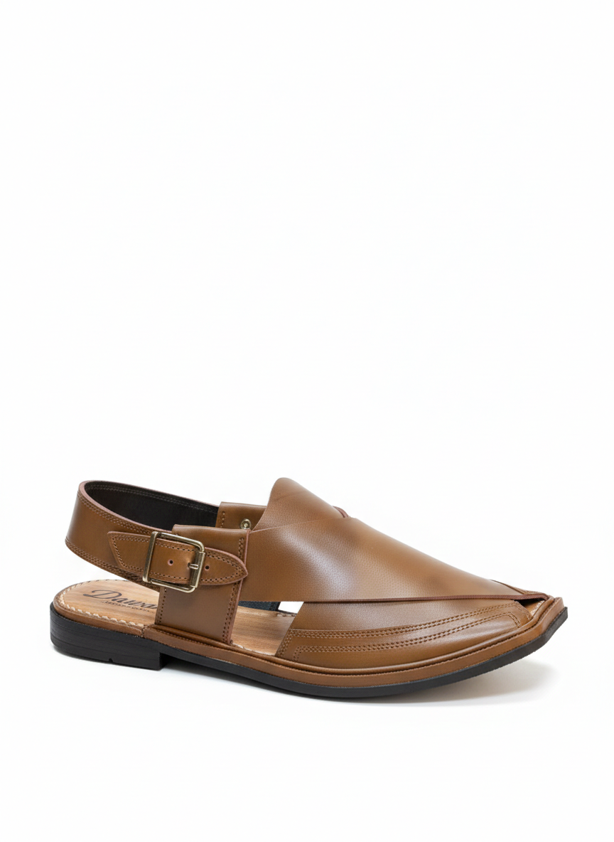 Dawal Mustard Brown Peshawari Chappal