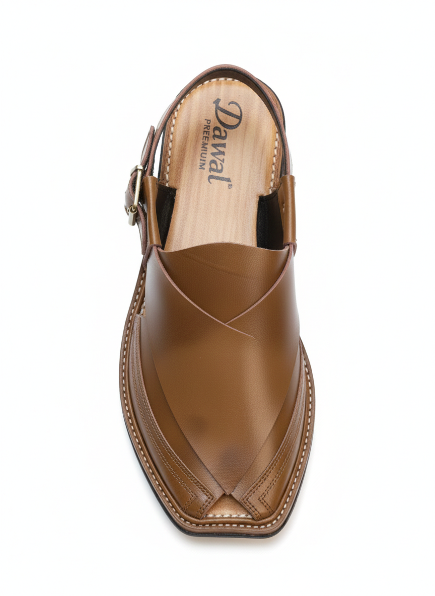 Dawal Mustard Brown Peshawari Chappal