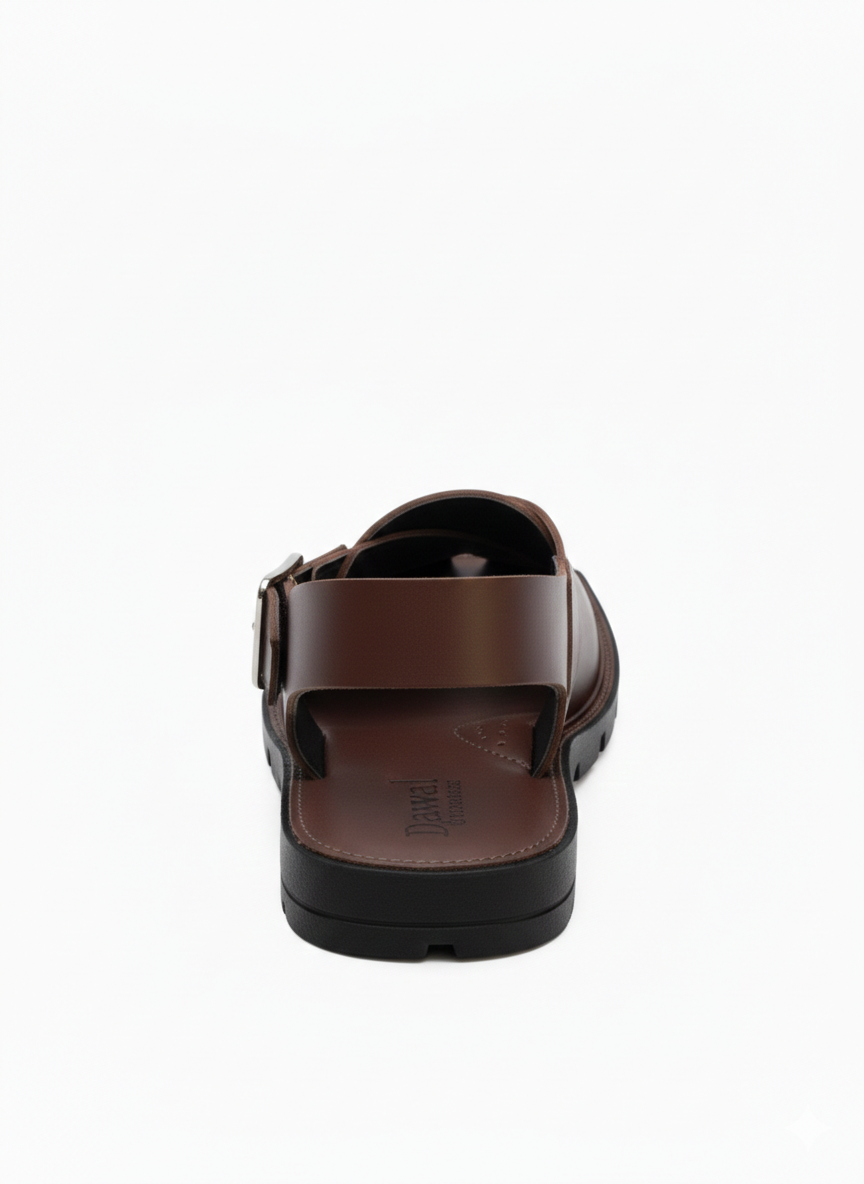 Upper Touch Peshawari Chappal – Matte Espresso