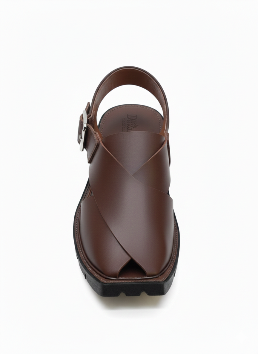 Upper Touch Peshawari Chappal – Matte Espresso