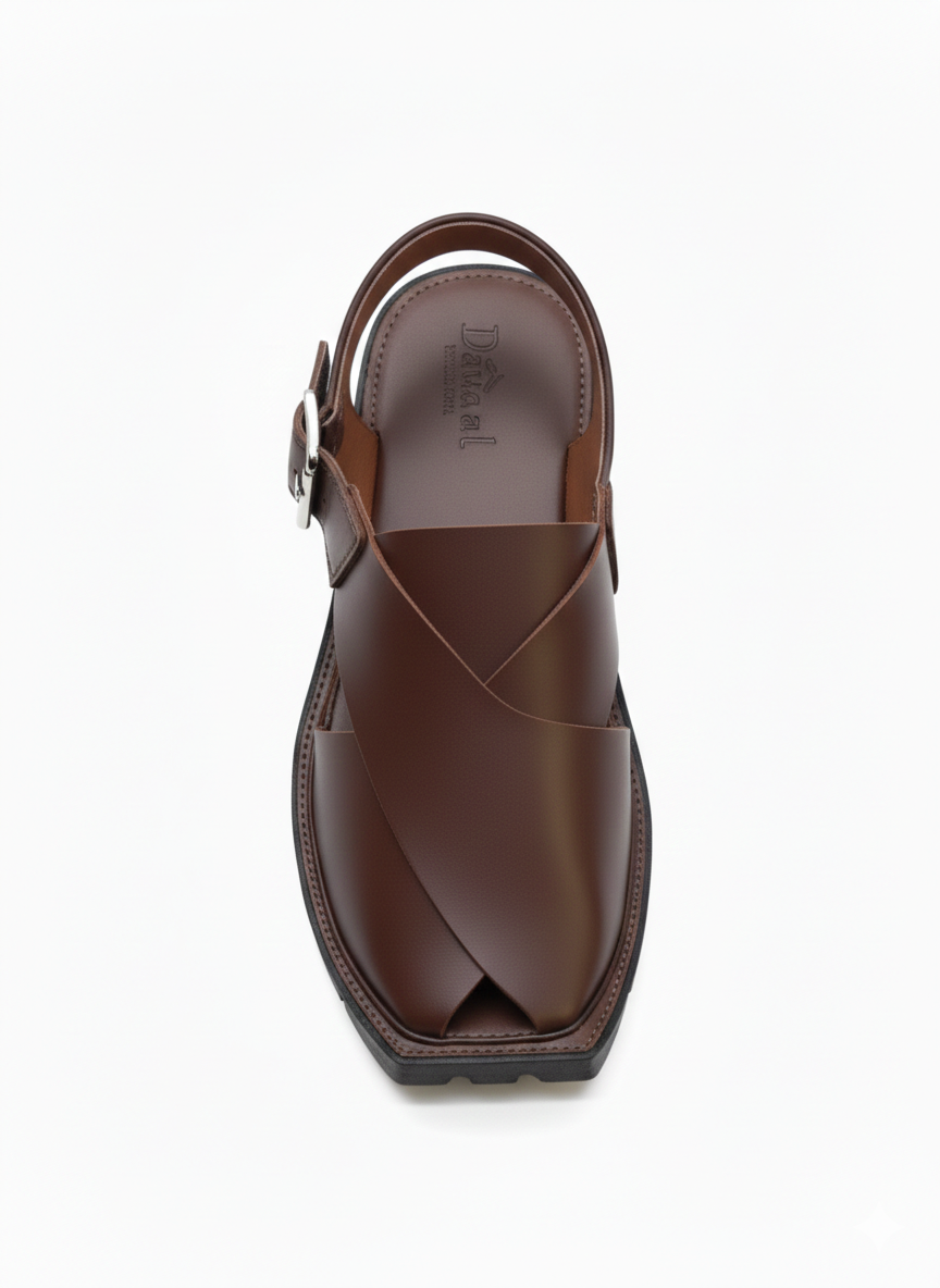 Upper Touch Peshawari Chappal – Matte Espresso