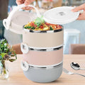 Enjoy Your Meals Anywhere with the 3 Layer Steel Lunch Box