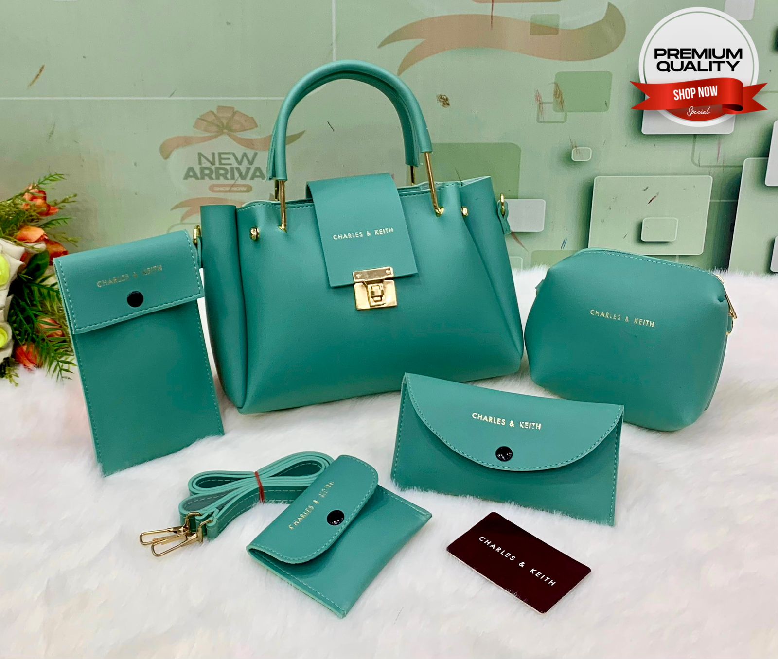 Stylish and Practical: 5 Pcs Bag Set for Girls