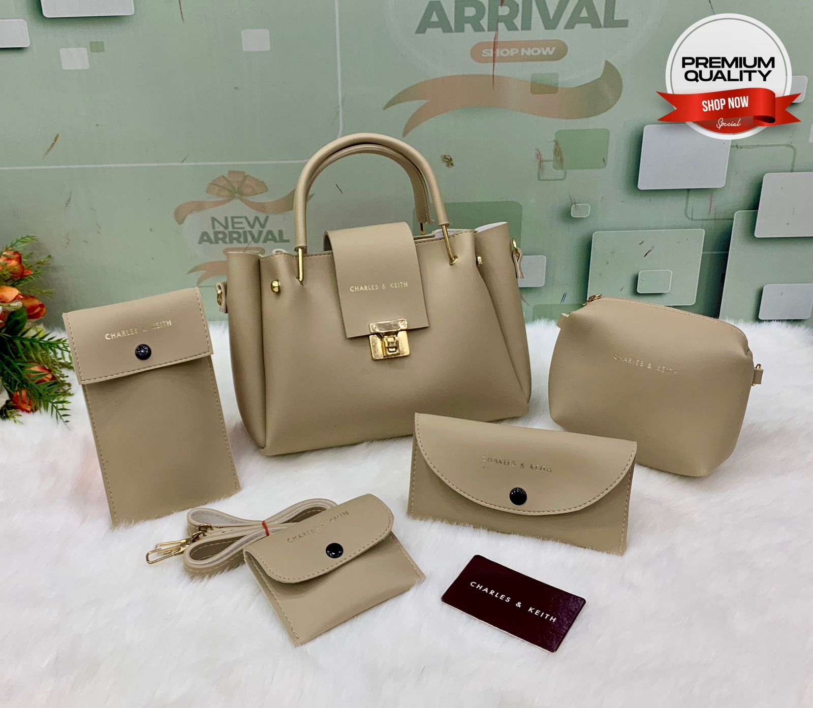 Stylish and Practical: 5 Pcs Bag Set for Girls