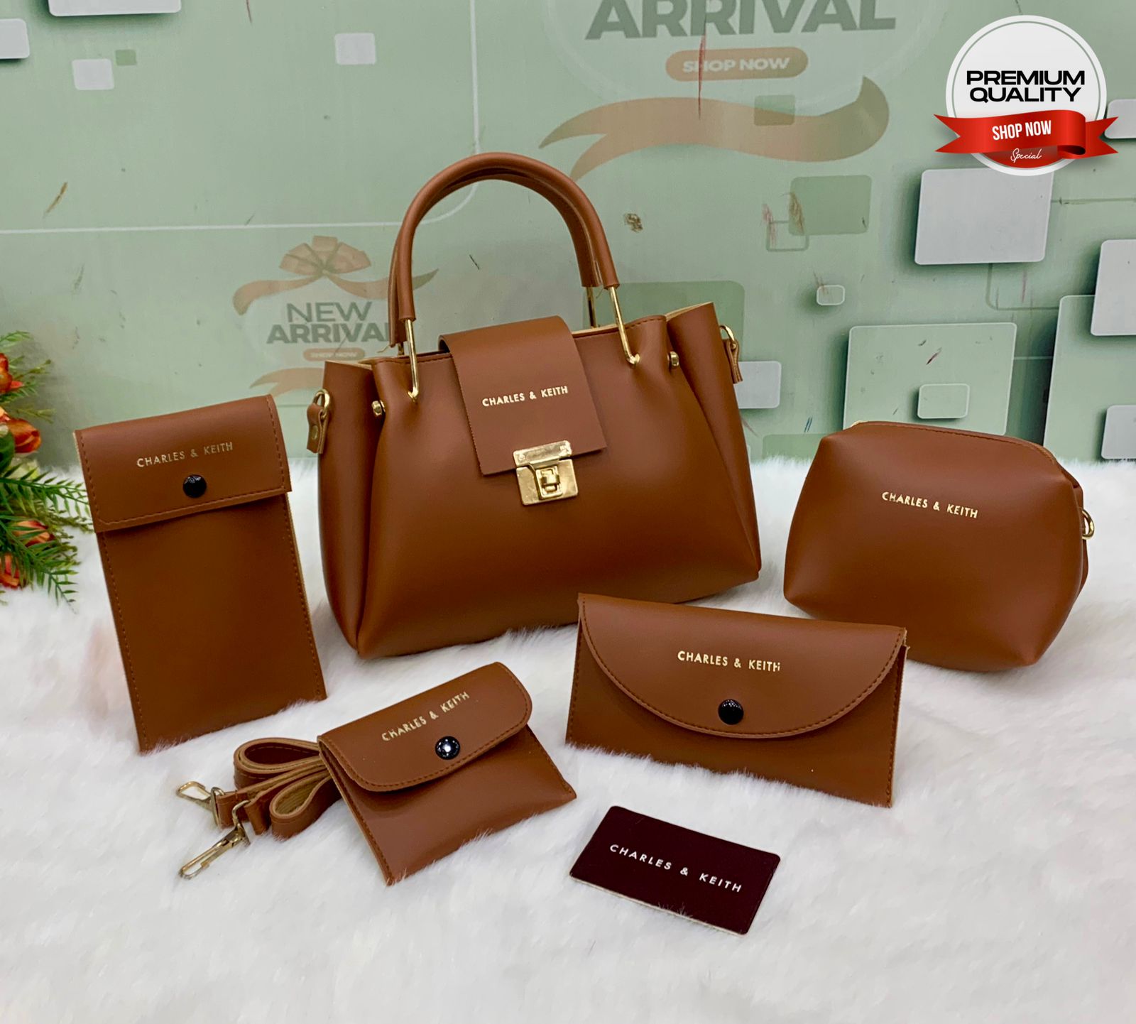Stylish and Practical: 5 Pcs Bag Set for Girls
