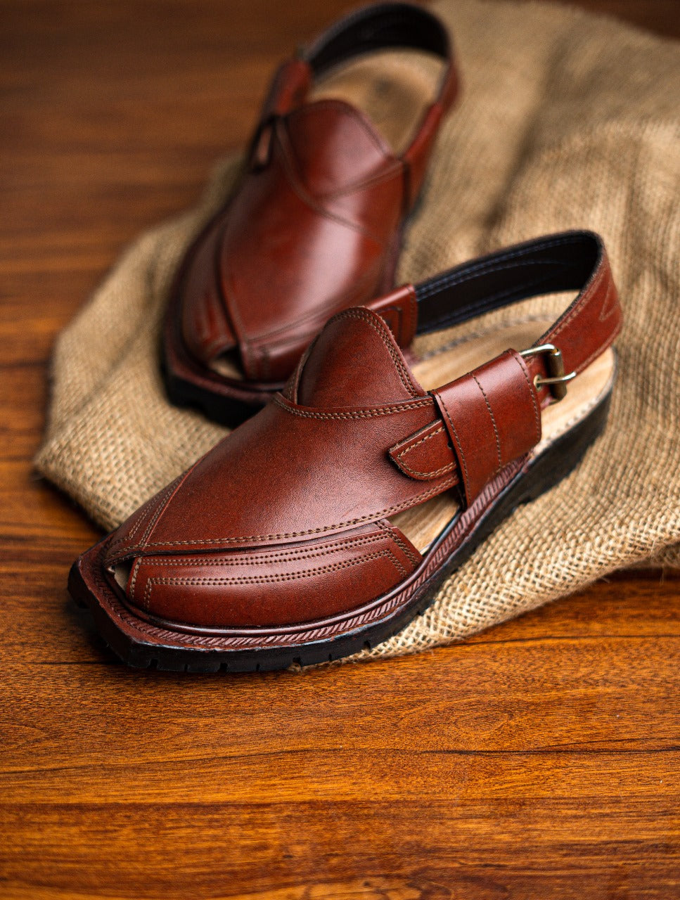 Norozi Peshawari Chappal - Handcrafted Traditional Leather Sandals
